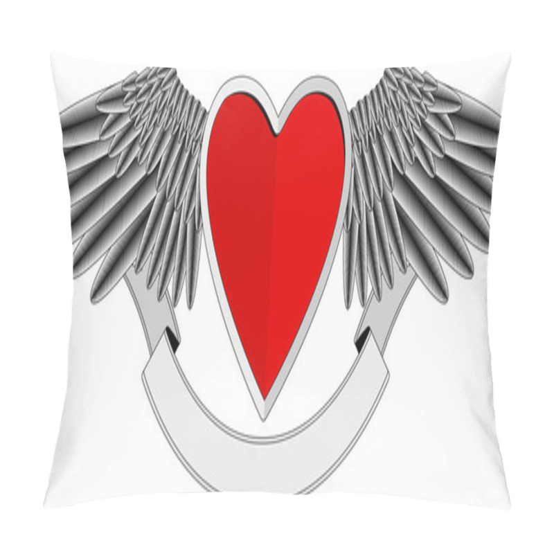 Personality  Winged Heart Logo Pillow Covers