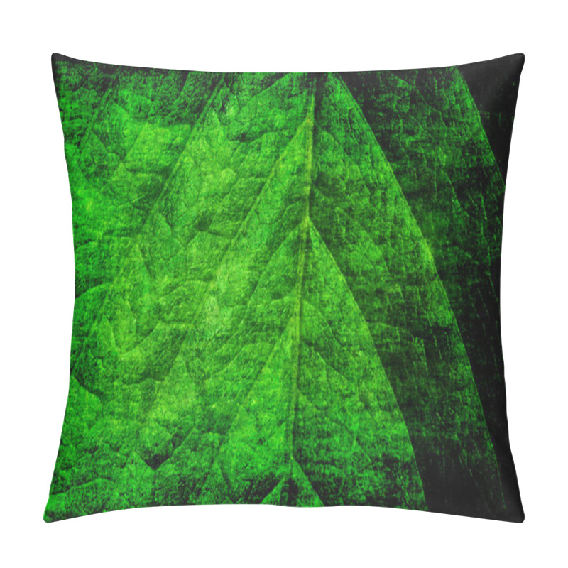 Personality  Green Leaf Grunge Pillow Covers