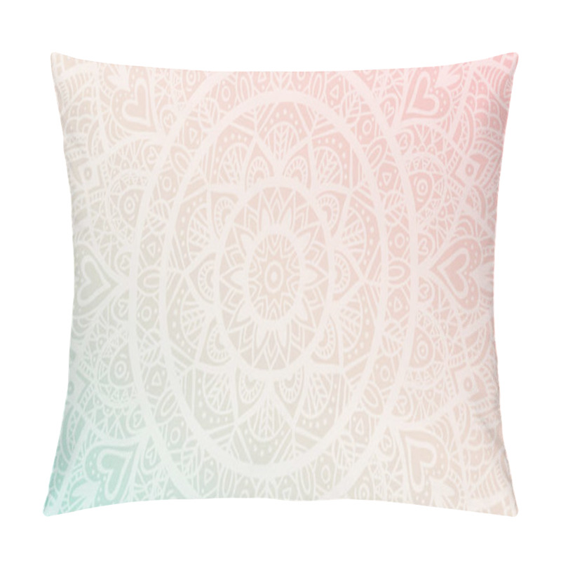 Personality  Horizontal Vector Mandala Illustration Background Pillow Covers