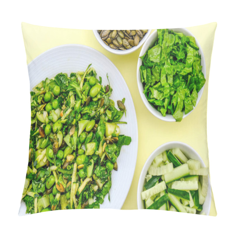 Personality  Healthy Fresh Green Summer Salad Pillow Covers