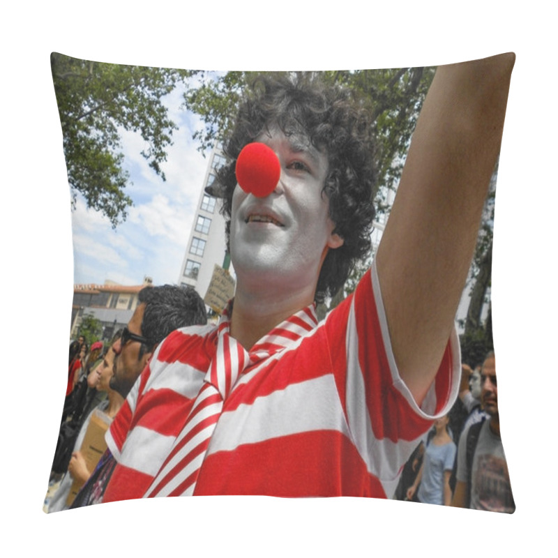 Personality  Taksim Gezi Park Protest The Animators And Clown Show. Pillow Covers