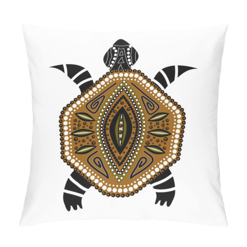 Personality  Yellow-brawn Turtle In First-nation Style Pillow Covers