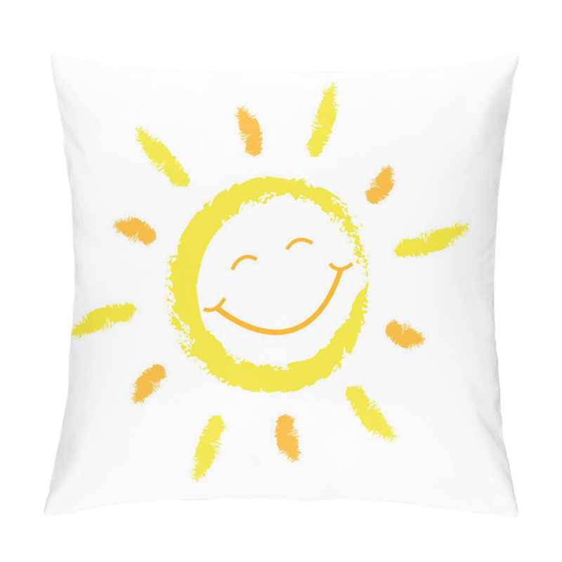 Personality  Smiling Sun Vector Pillow Covers