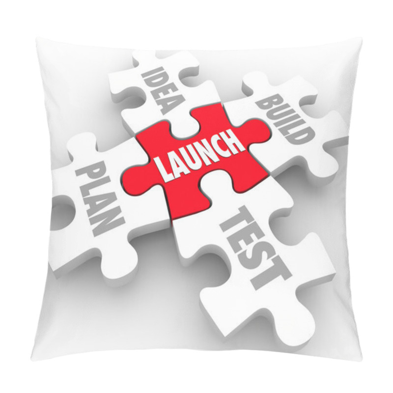 Personality  Launch Puzzle Pieces Start New Business Steps Pillow Covers