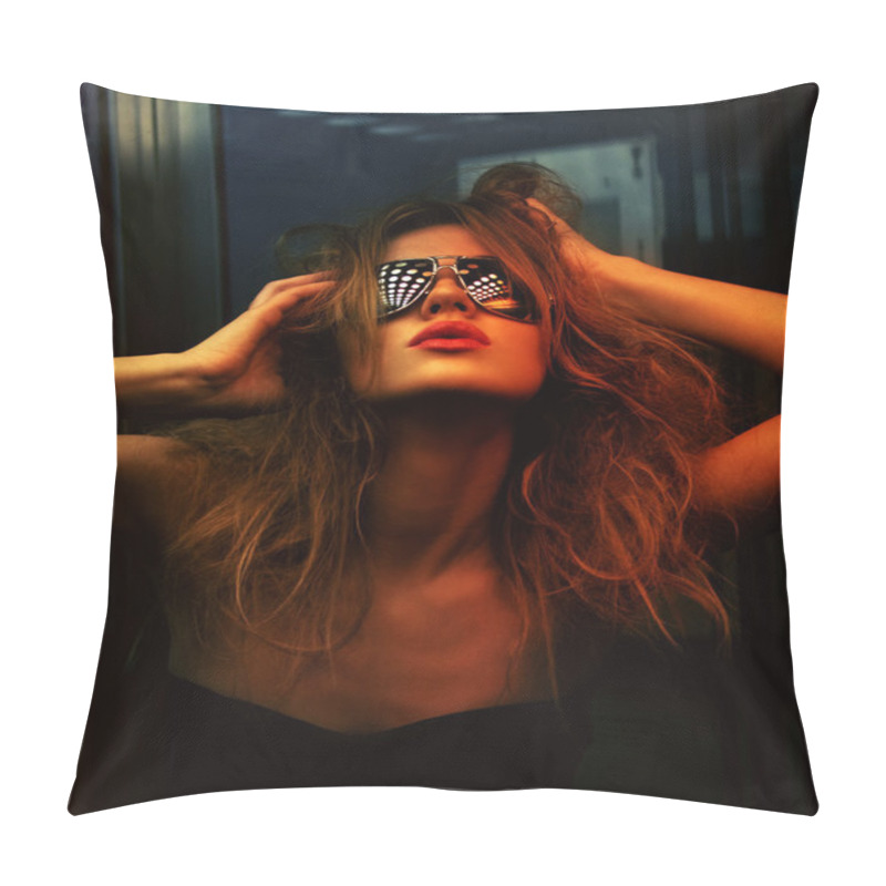 Personality  Fashionable Woman In Nightclub Pillow Covers