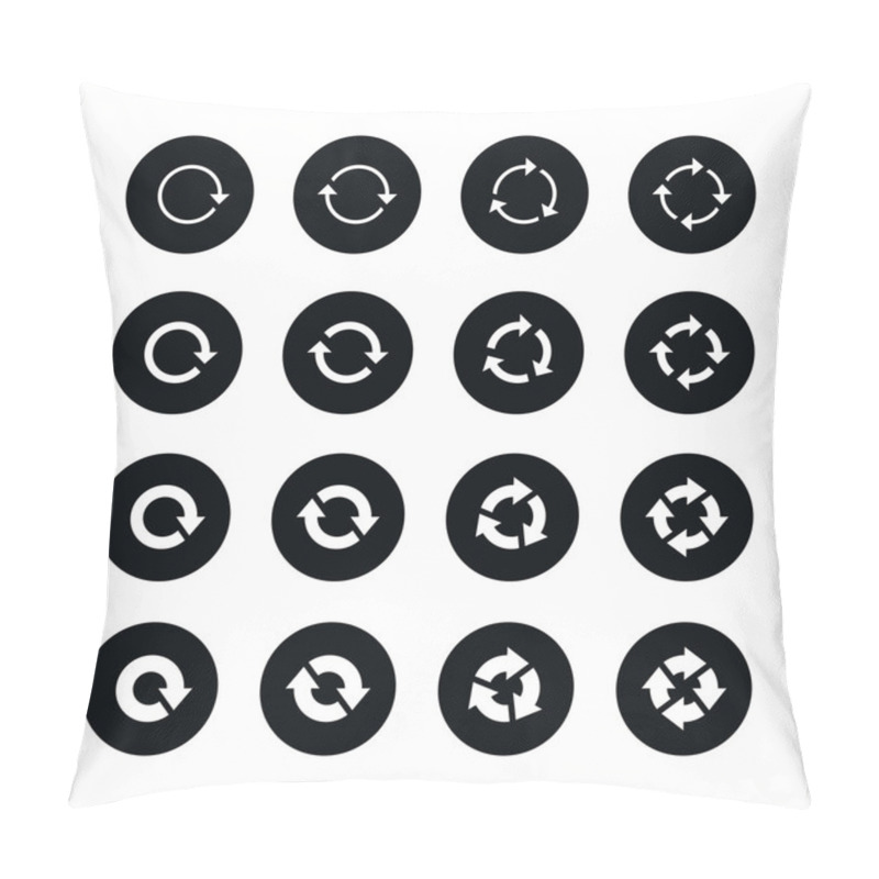 Personality  16 Arrow Refresh Icon Reload Sign Set Pillow Covers