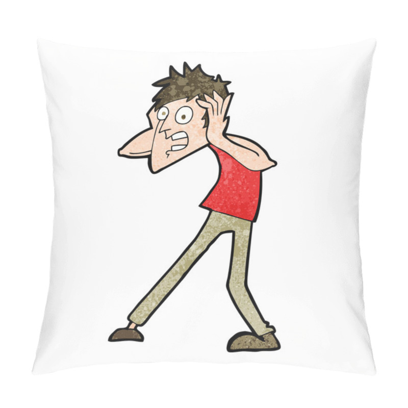 Personality  Cartoon Man Panicking Pillow Covers