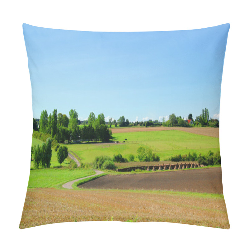 Personality  Idyllic Farm Landscape Pillow Covers