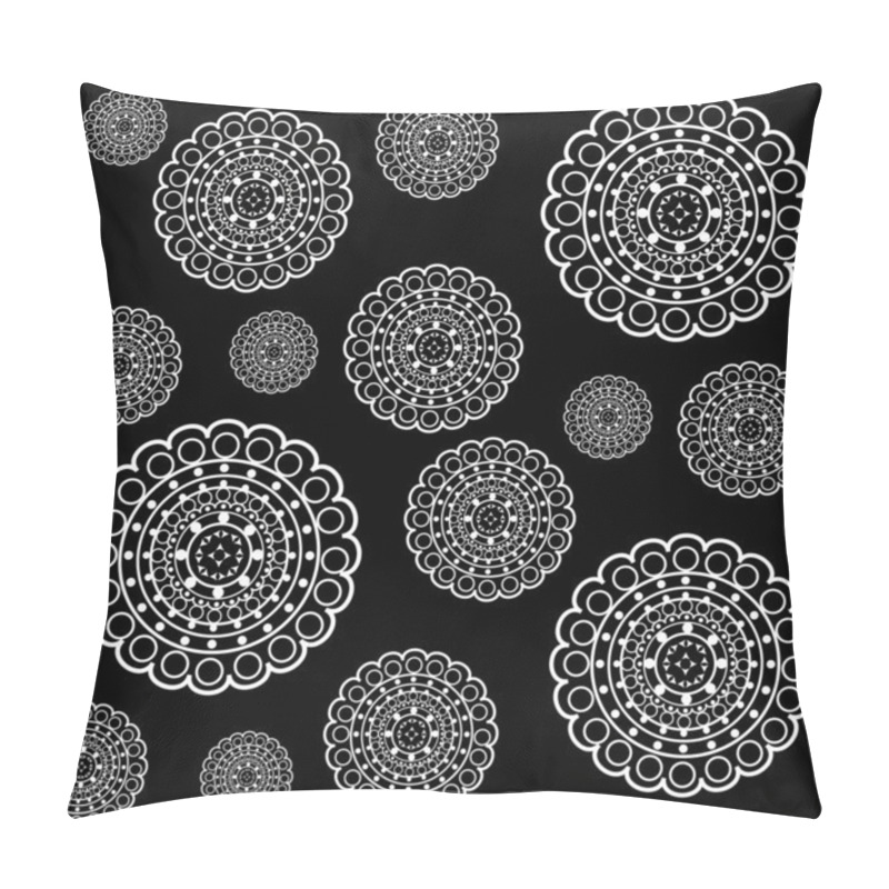 Personality  Seamless Background With Grey Oriental Motifs Pillow Covers