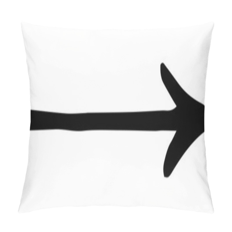 Personality  Hand Painted Arrow Drawn With Ink Brush Isolated On White Background. Victor Illustration Pillow Covers