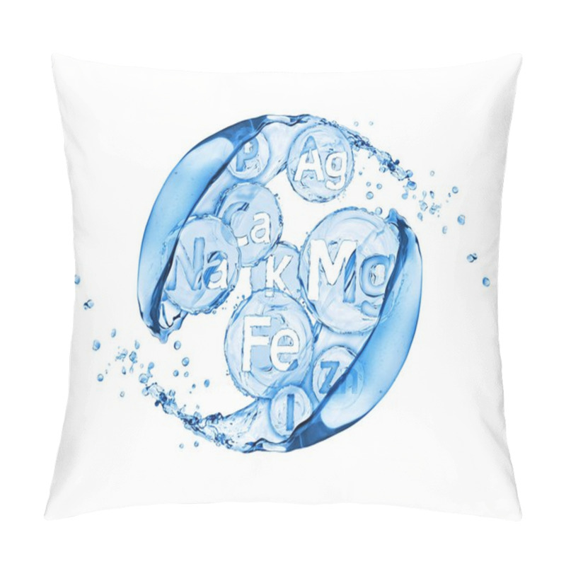 Personality  Abstract Image Of Group Of Chemical Minerals And Microelements  Pillow Covers