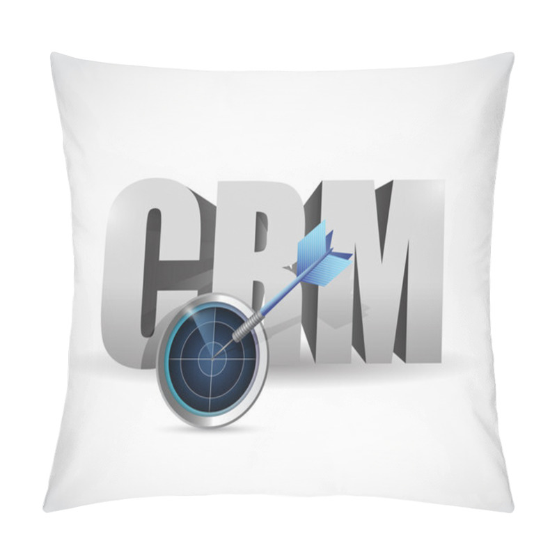 Personality  Crm Target And Solutions Concept Illustration Pillow Covers