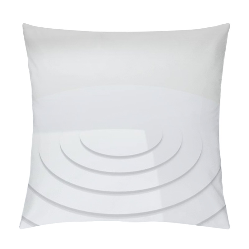 Personality  Abstract White Circles Wave Pattern Animation Background 3d Rendering Pillow Covers