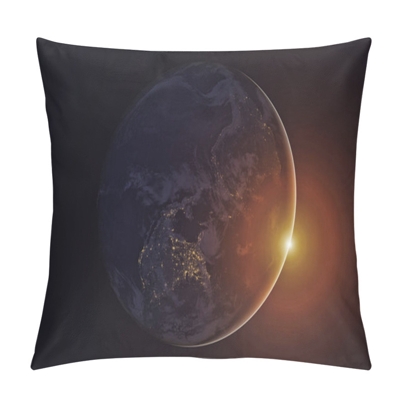 Personality  The Earth From Space At Night. South And North America. Pillow Covers