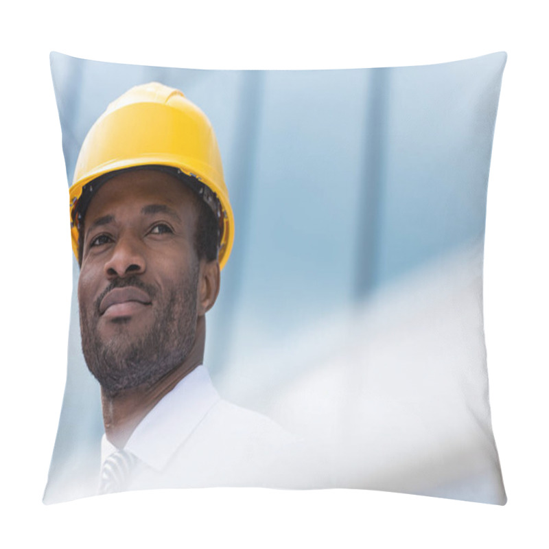 Personality  Professional Architect In Hard Hat  Pillow Covers