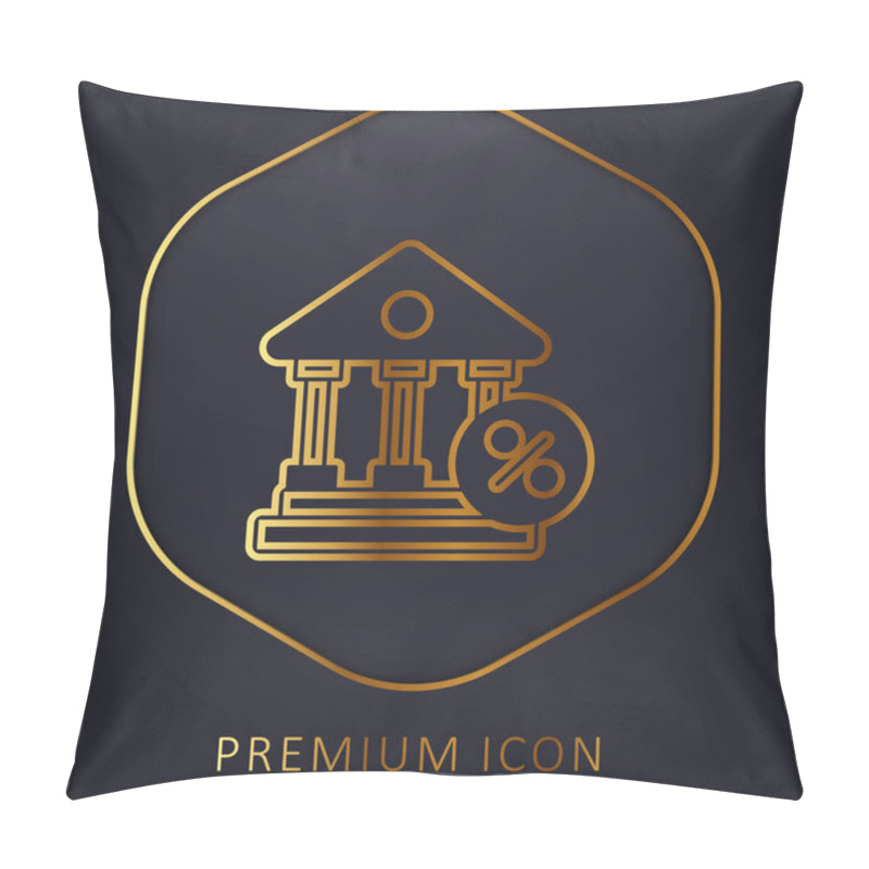 Personality  Bank Golden Line Premium Logo Or Icon Pillow Covers