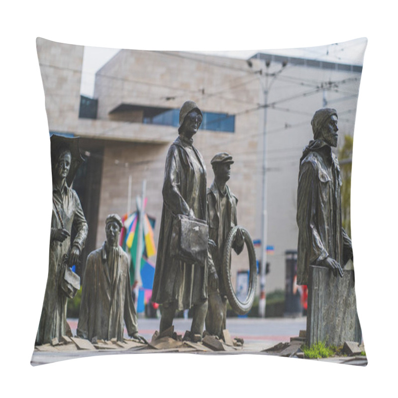 Personality  WROCLAW, POLAND - APRIL 18, 2022: Memorial Of Anonymous Pedestrians On Urban Street  Pillow Covers