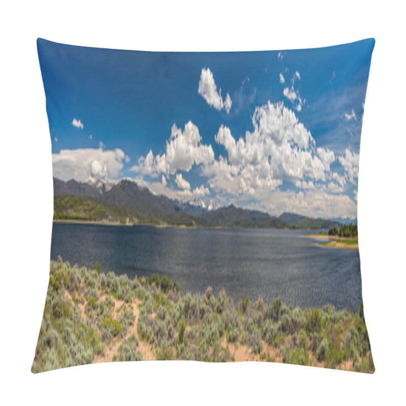 Personality  A Shoreline View Of Lake Granby On The Western End Of Rocky Mountain National Park At Grand Lake Colorado. Pillow Covers