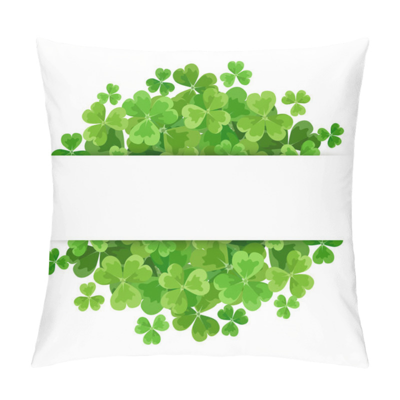 Personality  St. Patrick's Day Vector Background With Shamrock. Pillow Covers