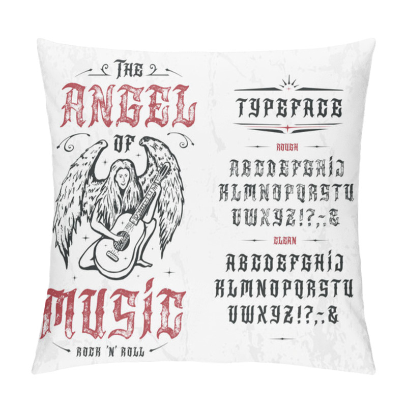 Personality  Font The Angel Of Music. Pillow Covers