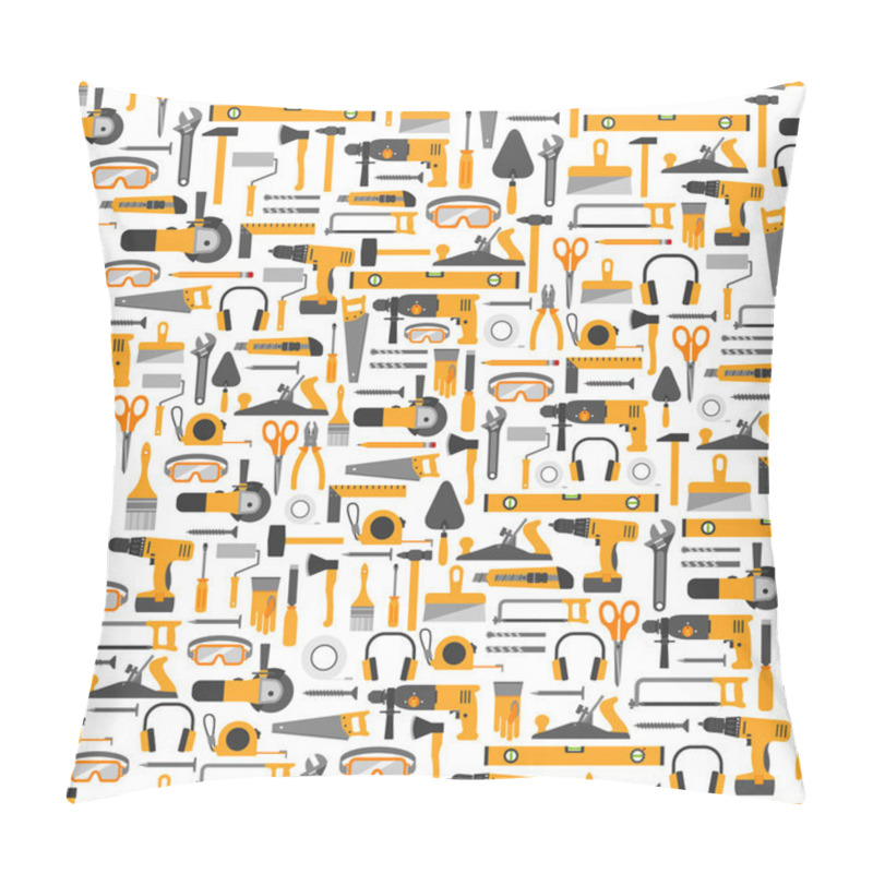 Personality  Construction Tools Seamless Pattern Pillow Covers