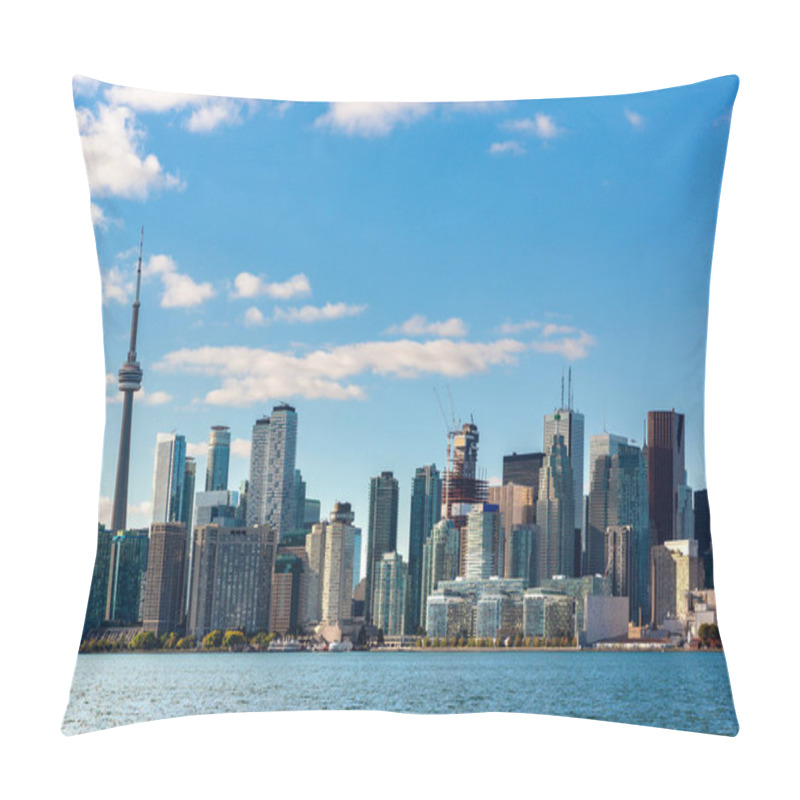 Personality  Panoramic View Of Toronto Skyline  In A Sunny Day, Ontario, Canada Pillow Covers