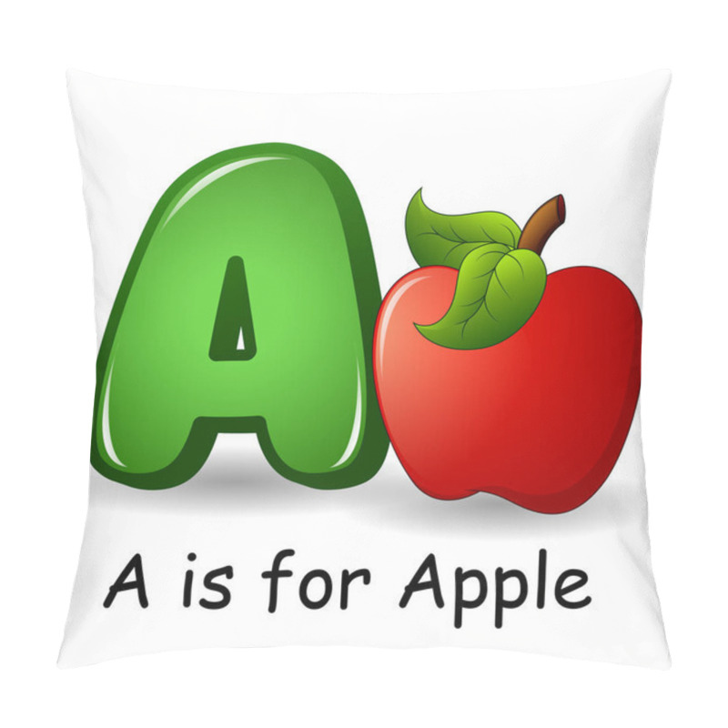 Personality  Fruits Alphabet: A Is For Apple Fruits Pillow Covers