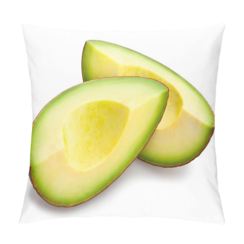 Personality  Sliced Hass Avocado Path Isolated Pillow Covers