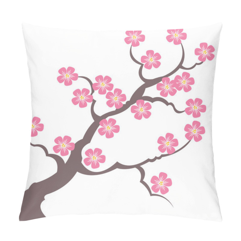 Personality  Silhouette Branches Of Sakura Pillow Covers