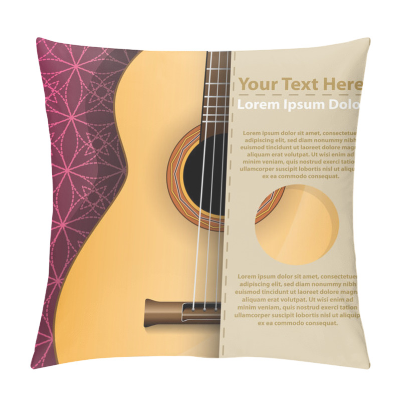 Personality  Abstract Music Background With Guitar And Copy-space Pillow Covers