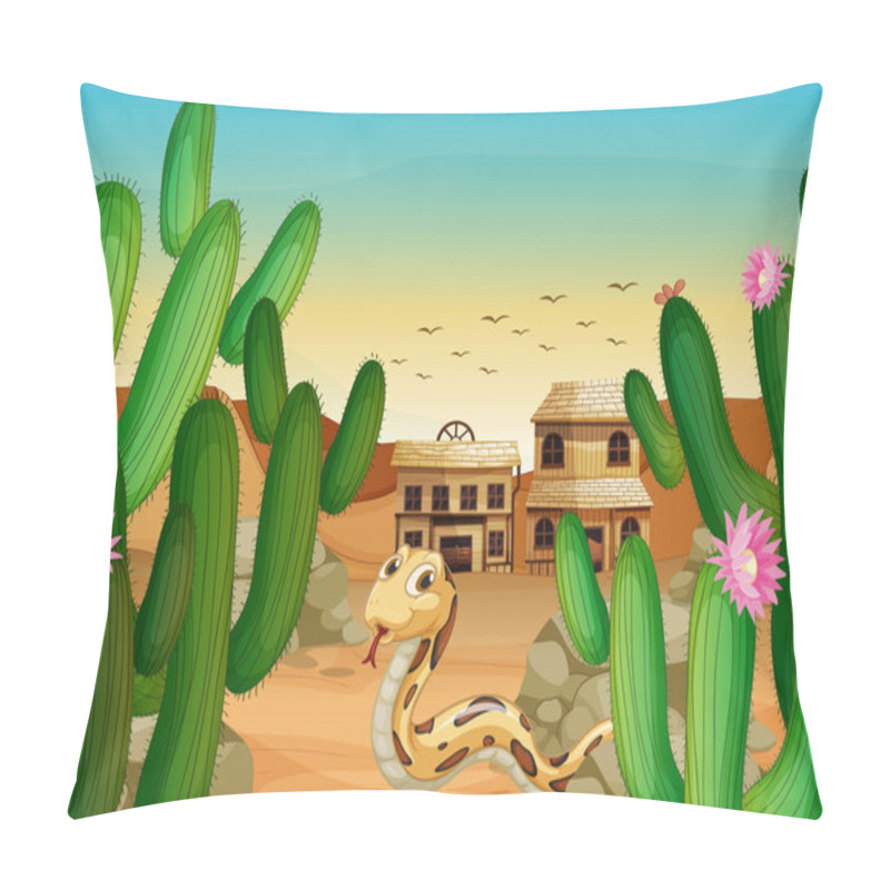 Personality  A Snake And A House Pillow Covers