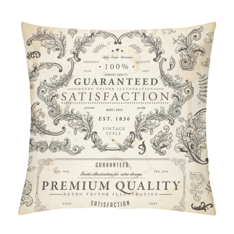 Personality  Texture With Grunge Frames. Pillow Covers