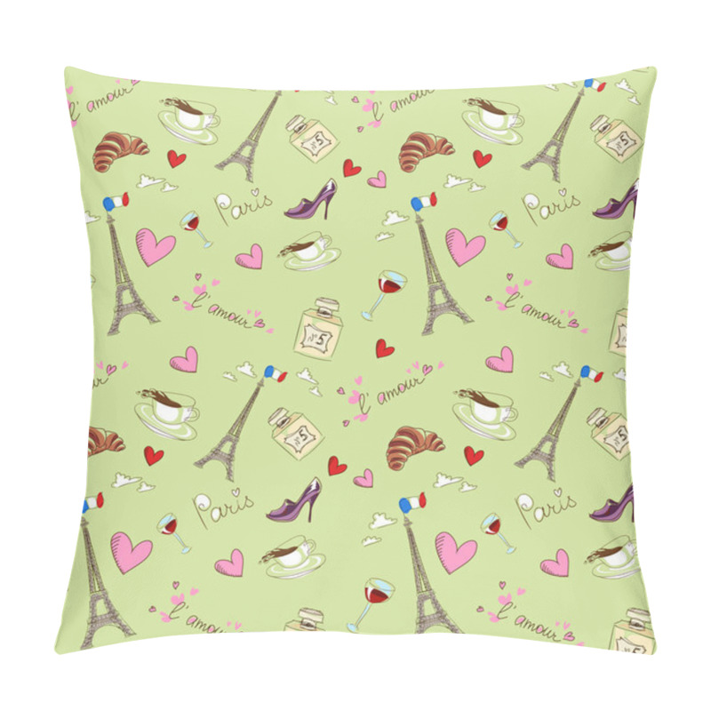 Personality  Paris Seamless Pattern Pillow Covers