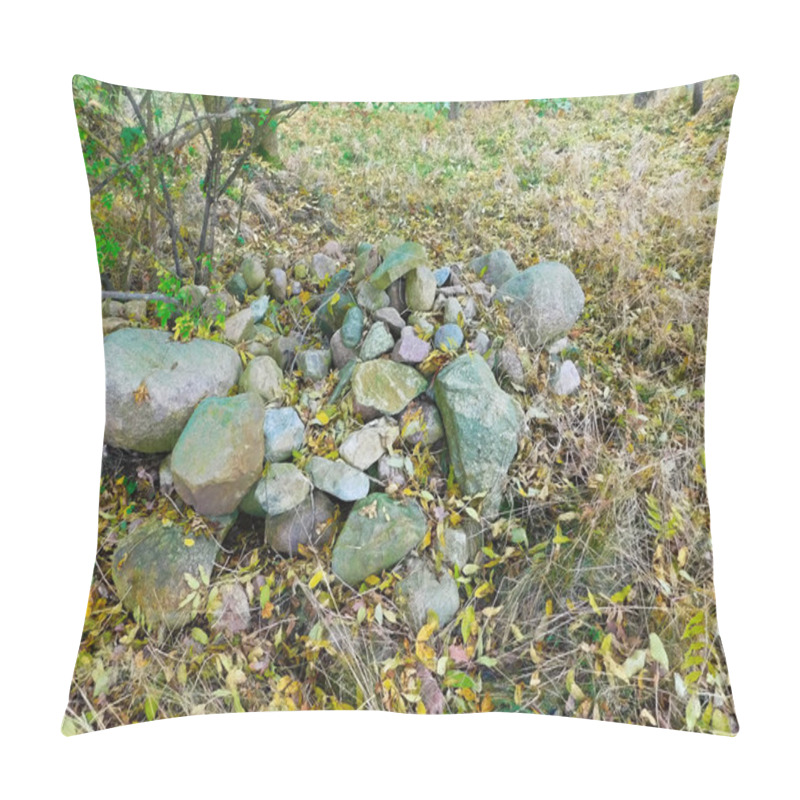 Personality  Mysterious Places - A Ruin In The Undergrowth Pillow Covers