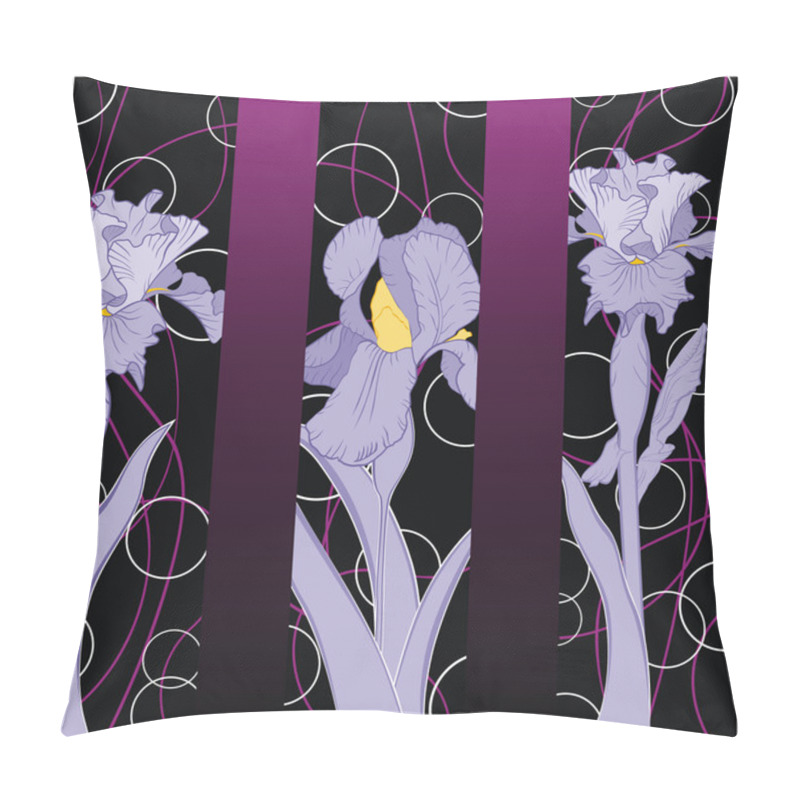 Personality  Spring Flowering Iris Pattern Pillow Covers