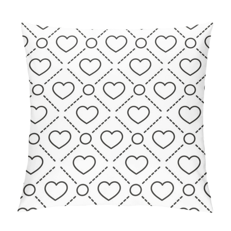 Personality  Hearts Stripped Geometric Seamless Pattern. Pillow Covers