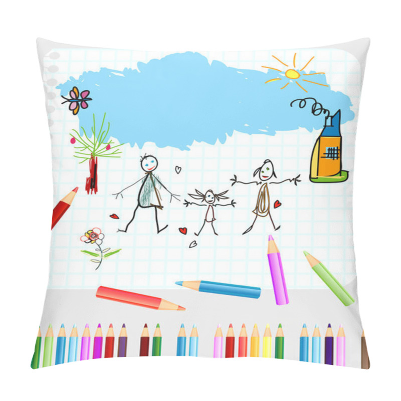 Personality  Childlike Drawing Pillow Covers