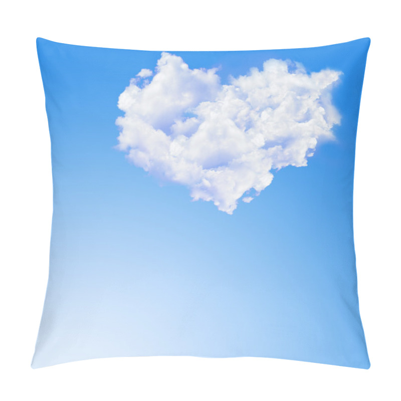 Personality  Heart Of White Clouds Over Blue Sky Pillow Covers