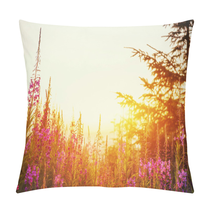 Personality  The Road Leads Through The Woods To The Mountains Pillow Covers