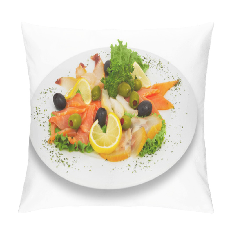 Personality  Sliced Fish, Assorted. Isloated. Pillow Covers