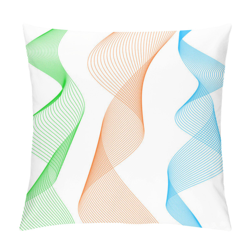 Personality  Wave Design Element Many Parallel Lines Wavy From01 Pillow Covers