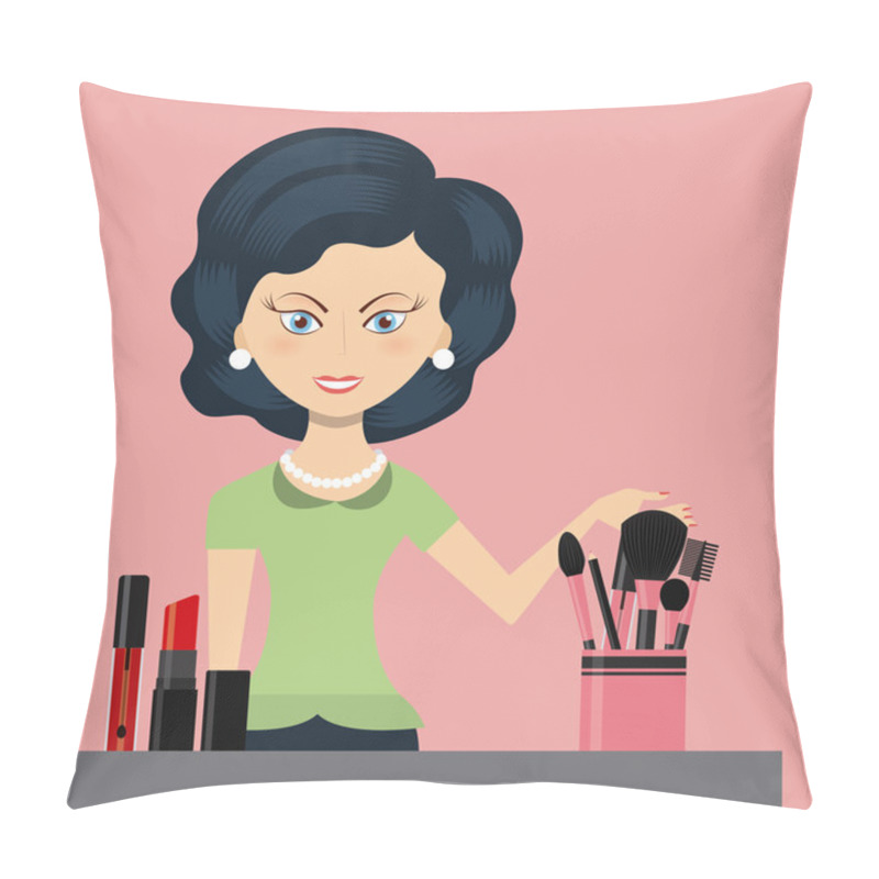 Personality  Make Up Fashion Pillow Covers