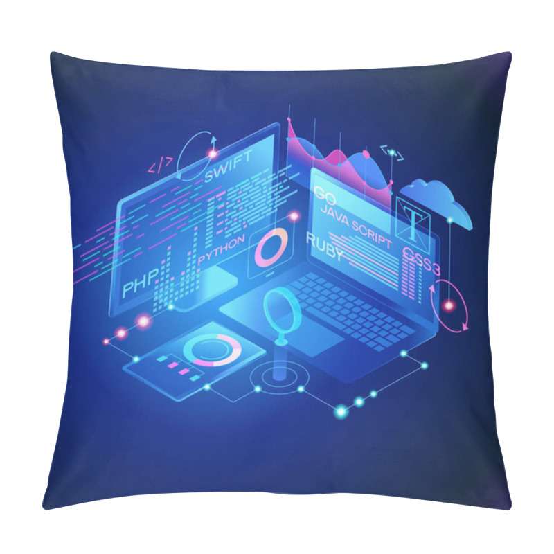 Personality  Programming Web Banner Pillow Covers