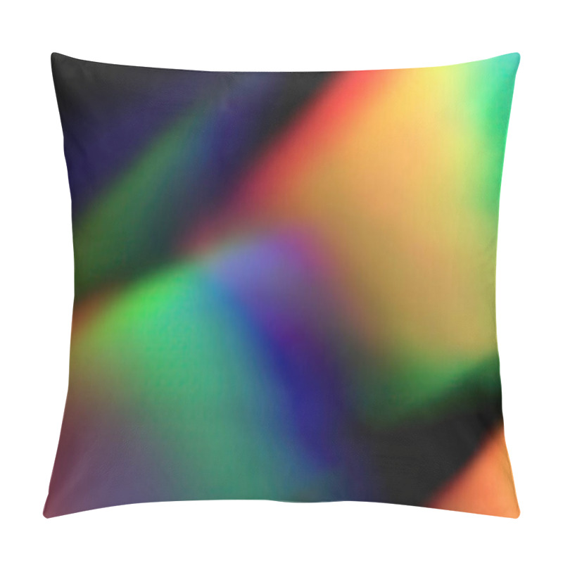 Personality  RGB Crystal Prism Light Dispersion On Black Background Pillow Covers