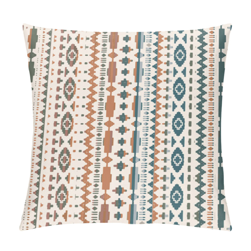 Personality  Kilim And Aztec Vector Pattern Rugs And Carpets With Grunge And Distressed Texture Pillow Covers