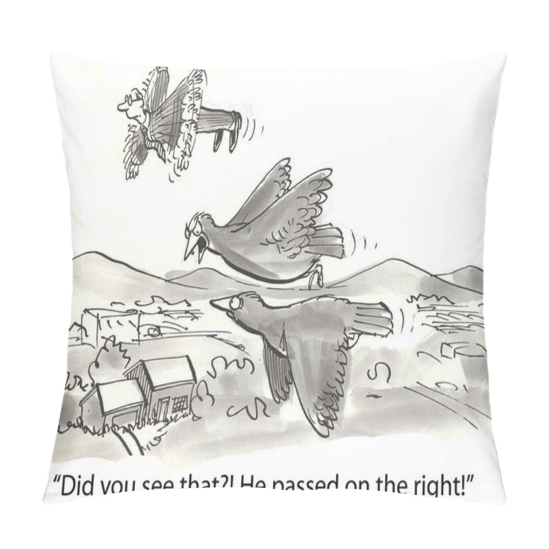 Personality  Cartoon Illustration. Sky Rules Pillow Covers