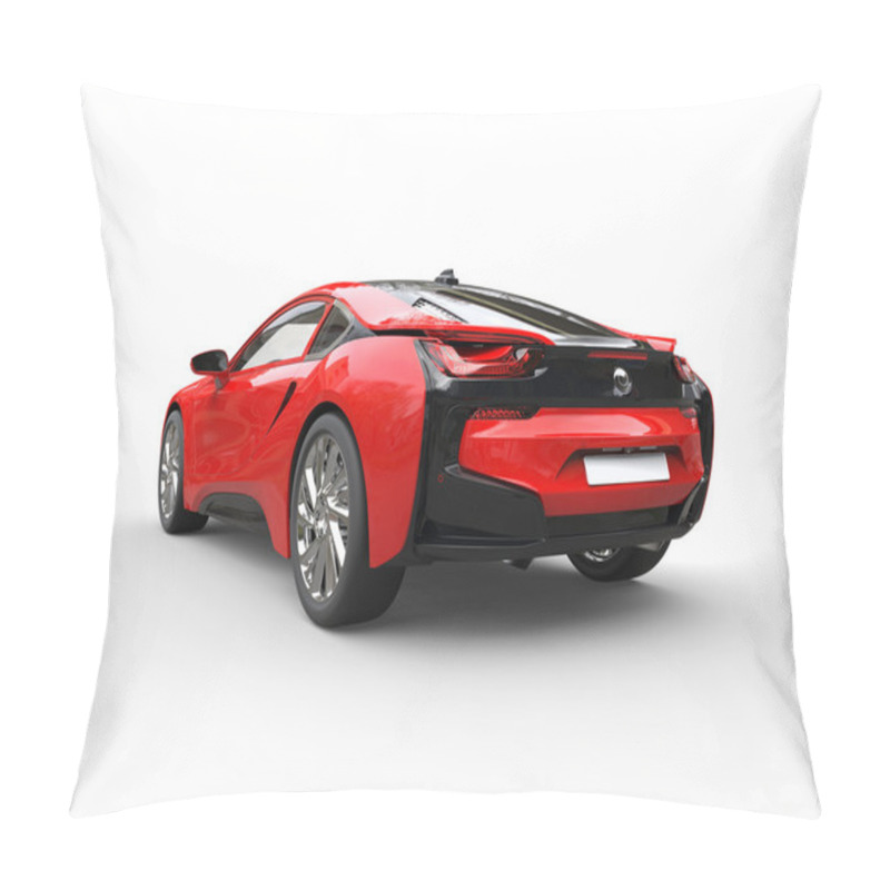 Personality  Modern Red Sports Car - Taillight View Pillow Covers