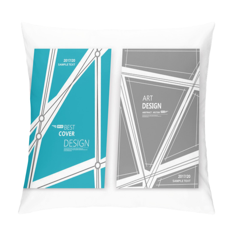 Personality  Abstract Composition. Azure, Grey Font Texture. Lint Section Set. White Lines Construction. A4 Brochure Title Sheet Collection. Creative Figure Logo Icon. Commercial Offer. Banner Form. Flyer Fiber Pillow Covers