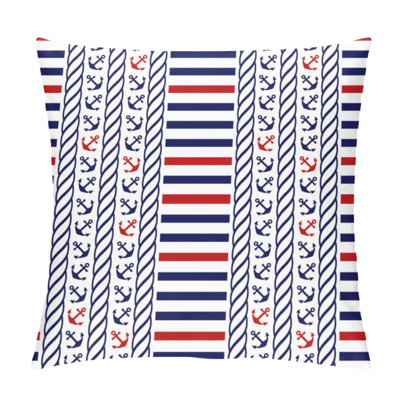 Personality  Nautical Seamless Pattern. Vector Illustration. Pillow Covers