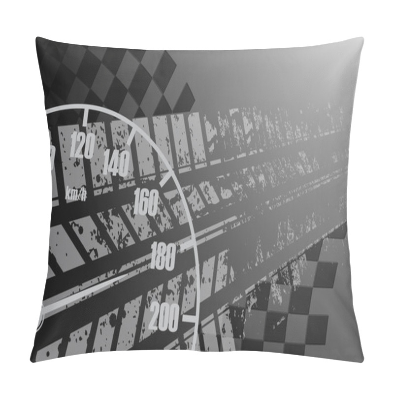 Personality  Racing Square Background, Vector Illustration Abstraction In Rac Pillow Covers